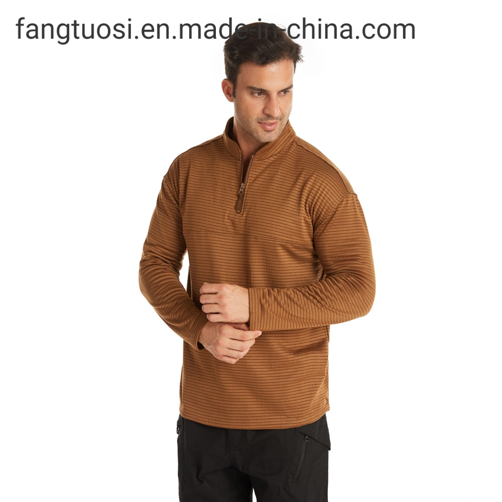 Ropa de entrenamiento de entrenamiento táctico de felpa a cuadros ropa de entrenamiento térmico para deportes al aire libre Camisa de fondo para hombre