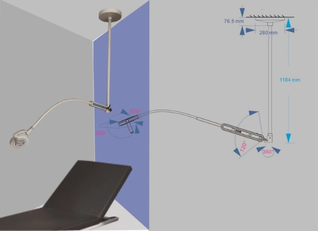 La-6D Ceiling Type Minor Operation Light for Dental Gynecology Surgery 6W LED Medical Surgical Lamp