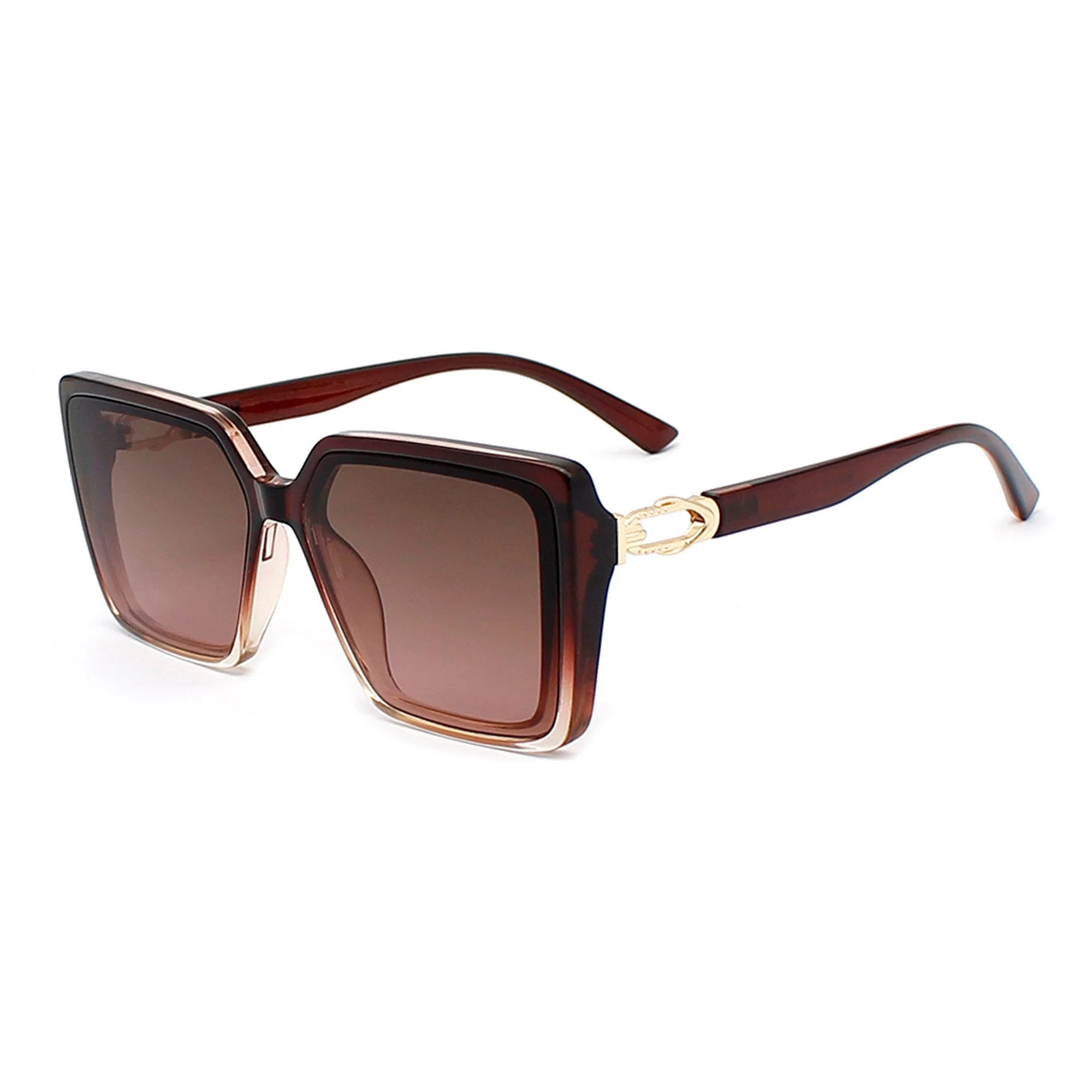 Polarized Sun Glass Custom Design Metal Logo Square Sunglass Fashion Outdoor PC Sunglasses (WSP22058)