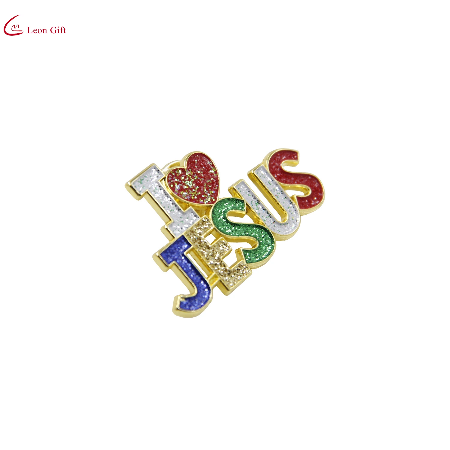 Custom Logo Gold Plated Design Metal Badge Colorful Letters Souvenir Gift with Back Card Soft and Hard Enamel Lapel Pin