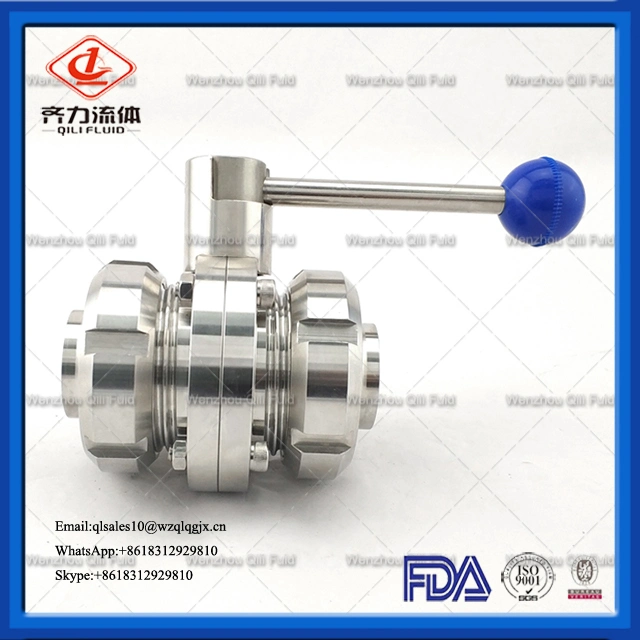 Stainless Steel Sanitary Hygienic Butterfly Valve