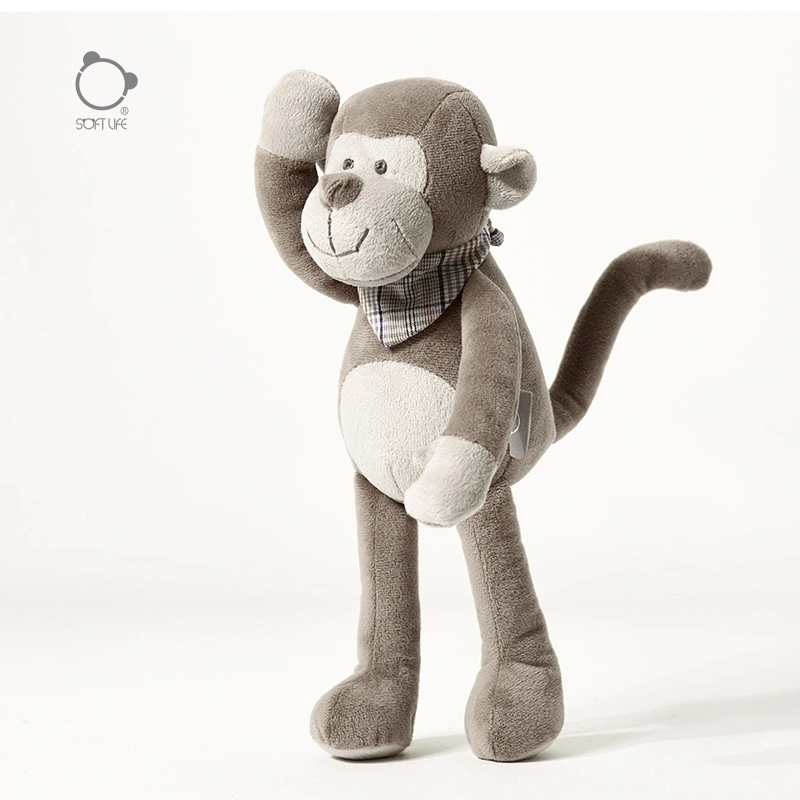 Monkey animal en peluche doux floue l'usine de jouets en peluche faits à la main d'enfants