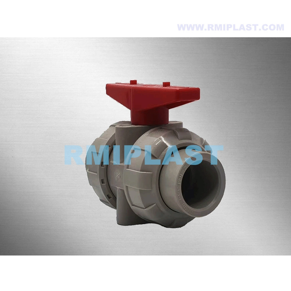 Pph Ball Valve Double Union Flange End DIN Pn10 ANSI Cl150 JIS 10K