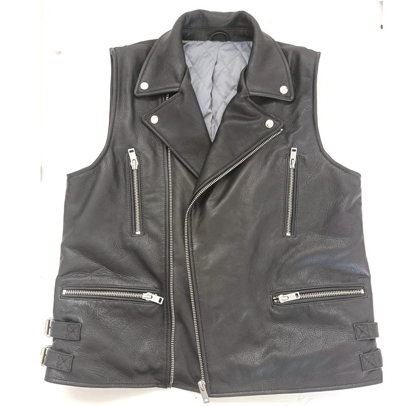 Ladies Jacket Wholesale Zipper Coats Leather PU Padded Vest Apparel