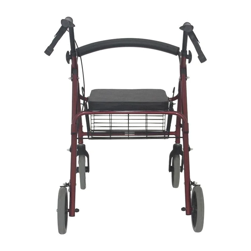 Transferencia de aluminio silla plegable de rueda caminar andador Rollator para los adultos con discapacidad