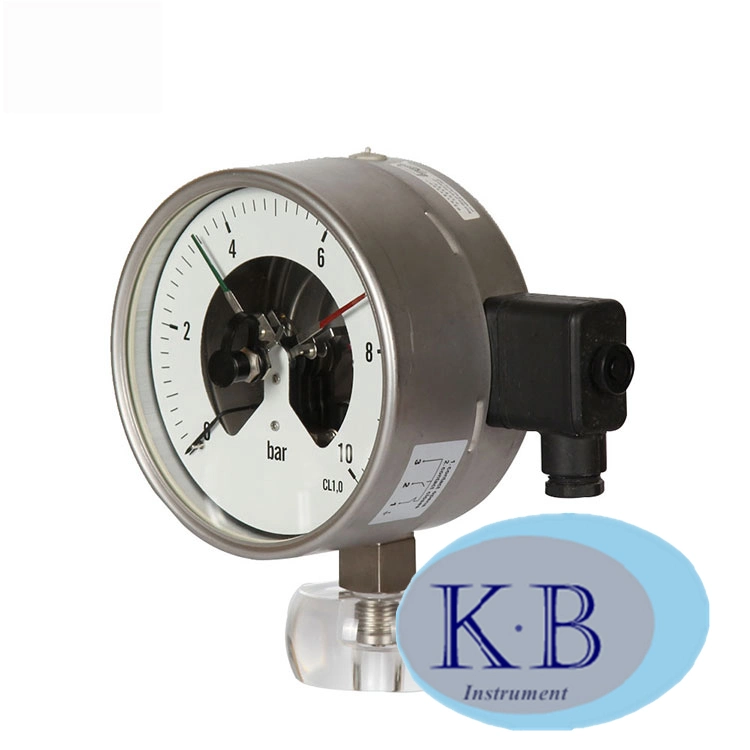 100mm Bottom Full Stainless Steel Electric Contact Pressure Gauge