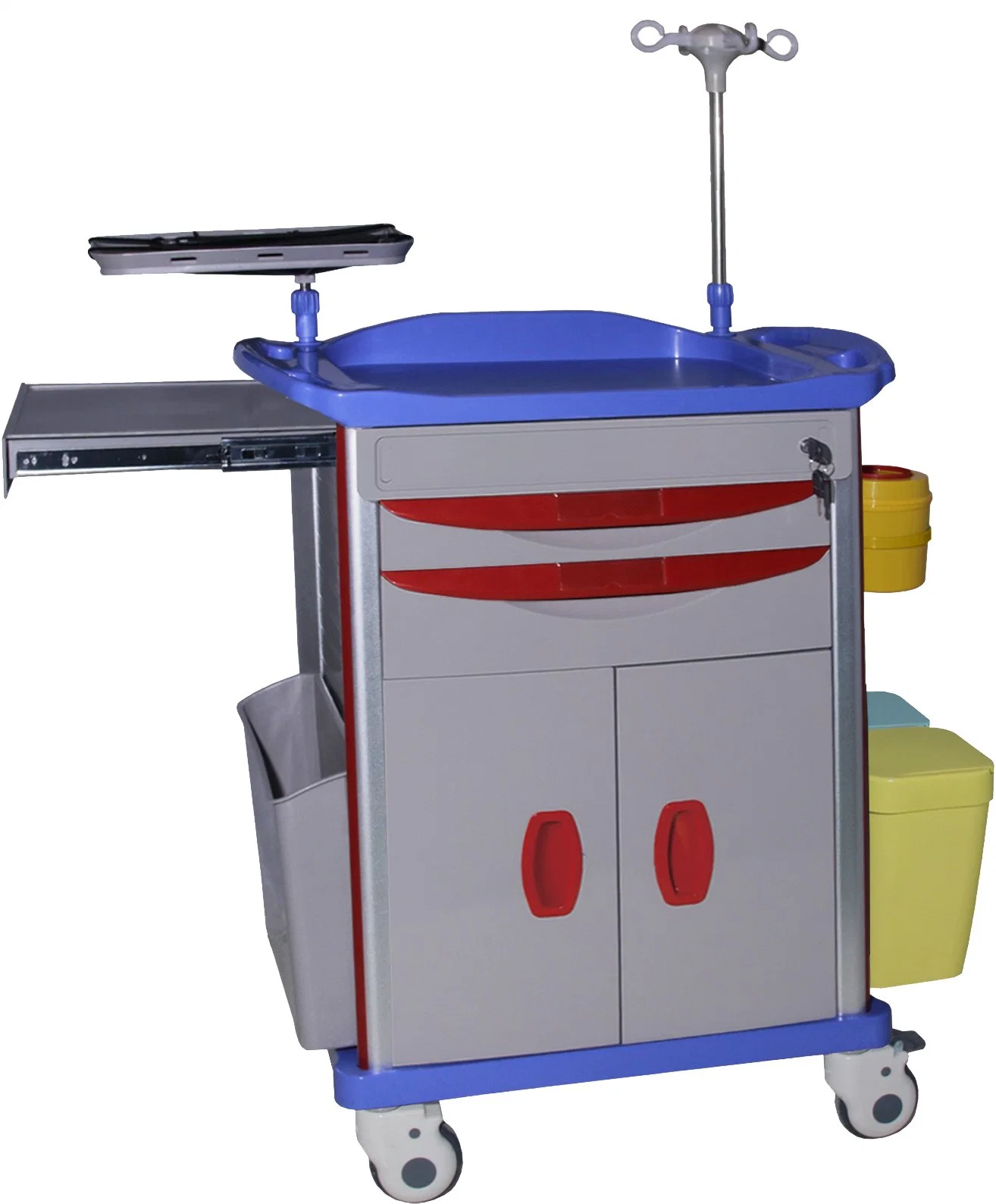 Hospital Room Medical Furniture High quality/High cost performance  Medical ABS Plastic Emergency Trolley (ET-6)