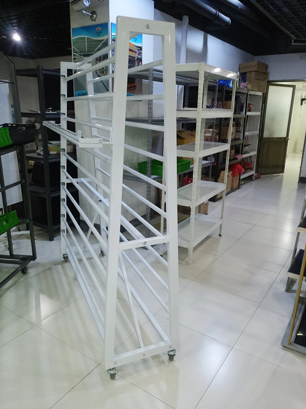 Cloth Display Rack with Cutter Rolling Fabric Rolls Display Rack