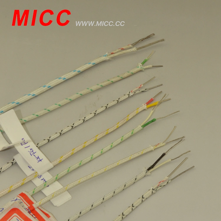 Micc High Temperature Thermocouple Wire K-Ceramic Fiber-2*20AWG with Two Conductors Parallel Construction