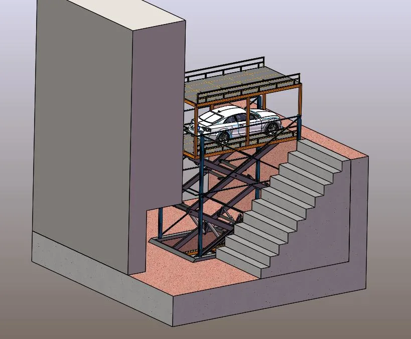 Elevación del vehículo de dos pisos de garaje ascensor garaje doble elevador de coche