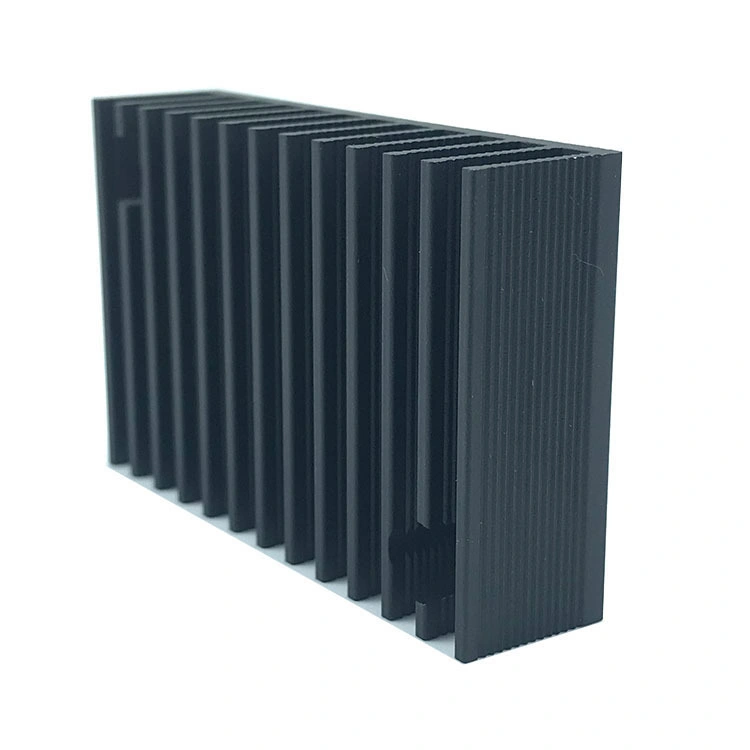 Hot Sale High Density CNC Machining Anodized Sandblasting Black Oxide Aluminum Profile High Tooth Radiator Electronic Appliance CPU Cooling Aluminum Radiator