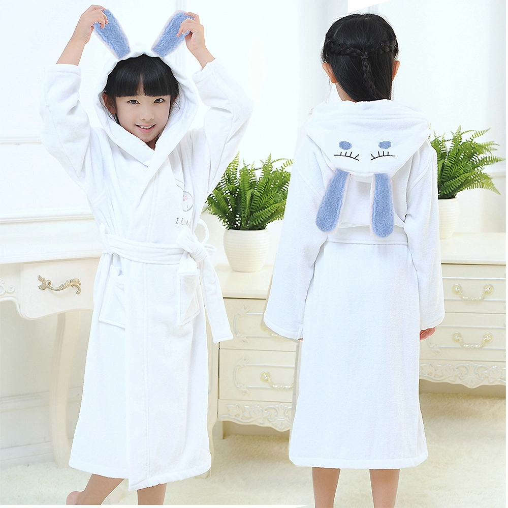 Pure Cotton Child Bathrobe Cute Thicken Winter Kid Bath Bathing Suits Non Chemical Fluorescer