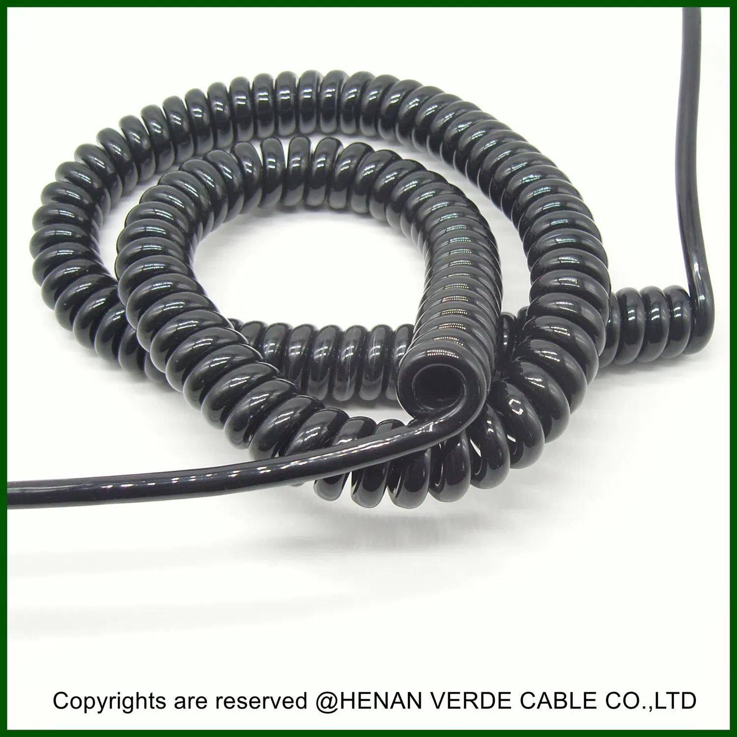 3phase 1.5mm 2.5mm2 Flexible Electrical Wire PUR Coiled Spiral Cable Reliable Supplier for Motor