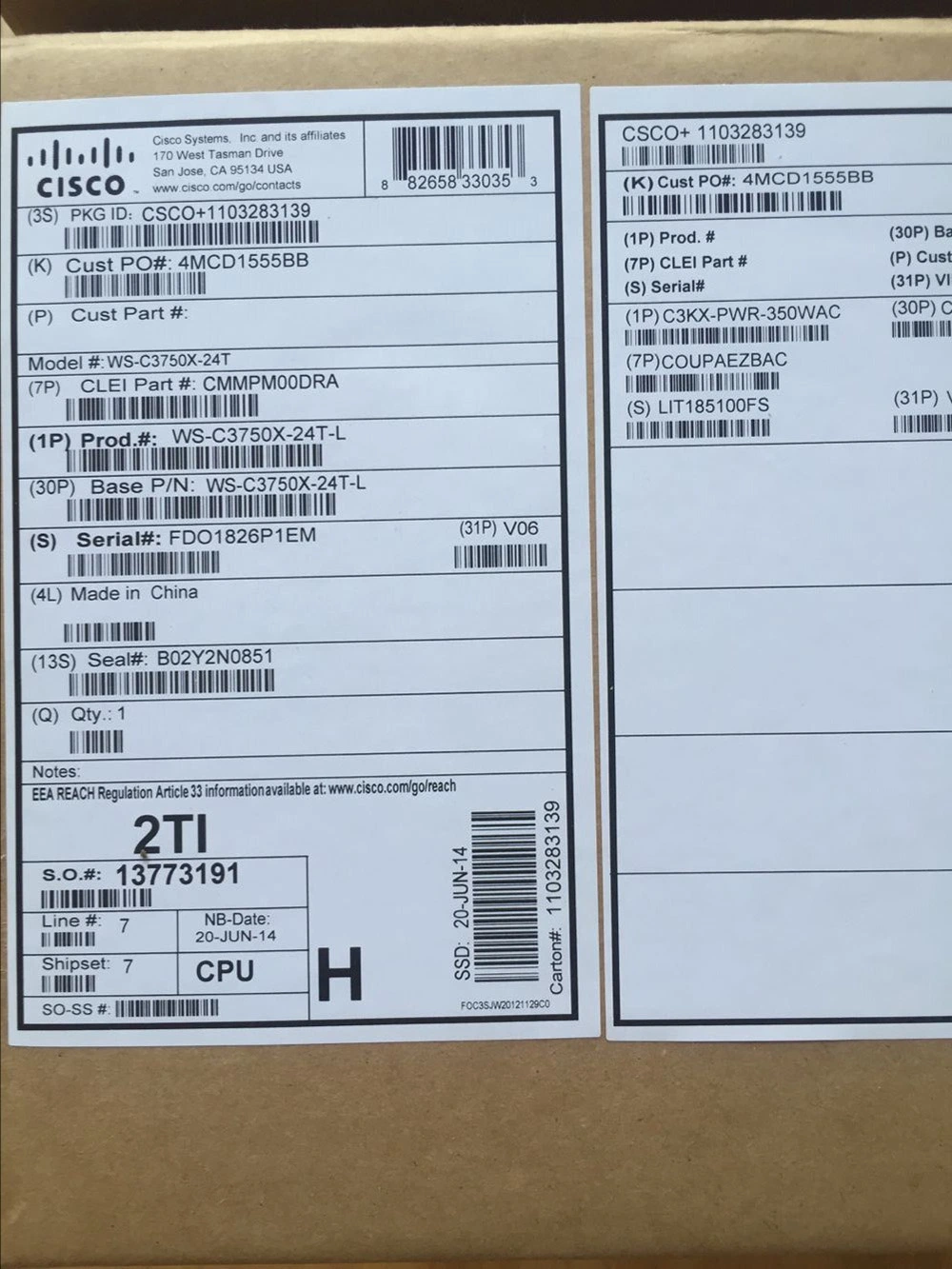 Cisco WS-C3650-48TS-L Cisco Catalyst 3650 datos de 48 puertos de enlace ascendente de 4X1g conmutador Ethernet LAN Base