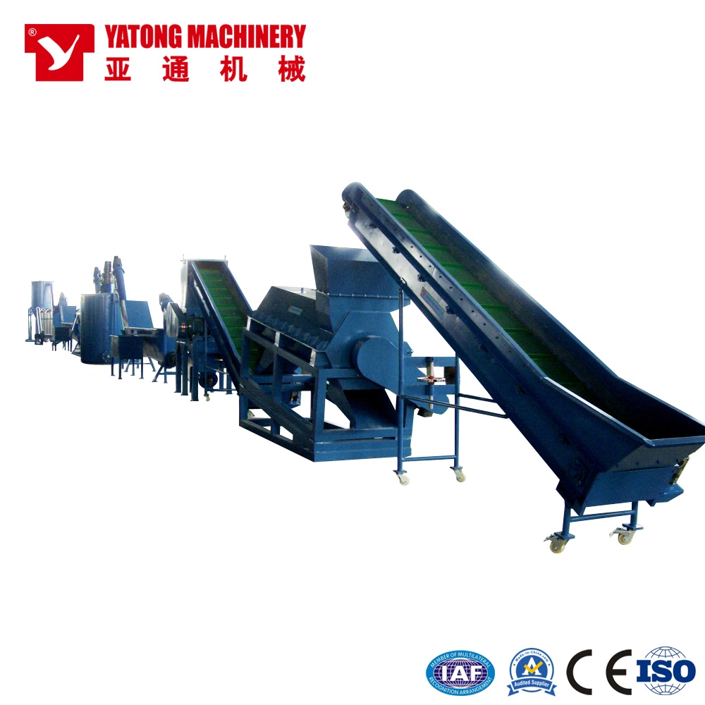 Yatong 500kg Pet Flake Washing and Recycling Line Pet PE PP Crushing and Washing