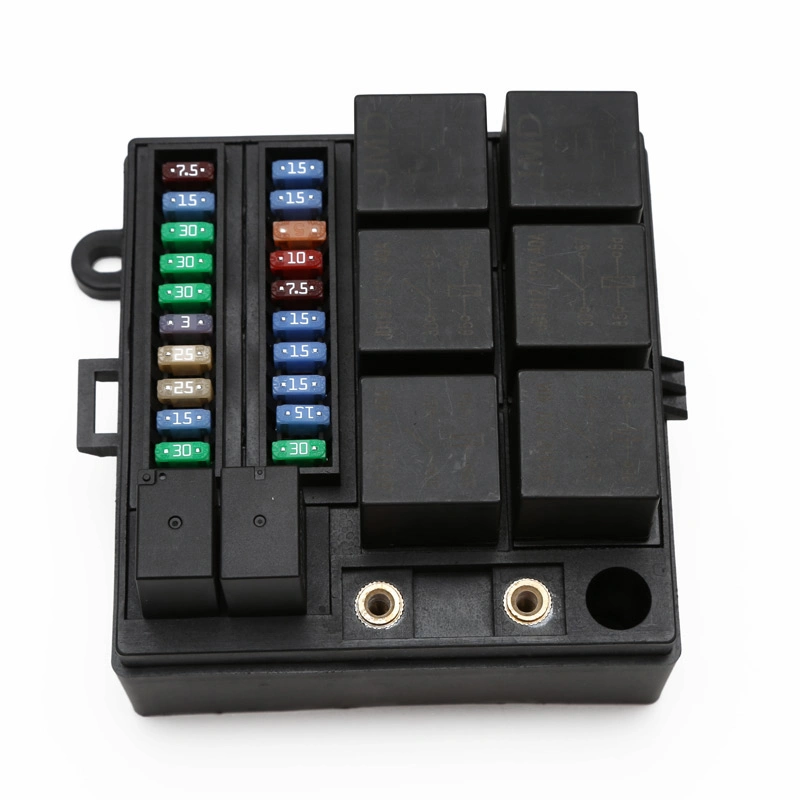 High quality/High cost performance  12V Auto Fuse Holder with 1 Ans Fuse 20 PCS Blade Fuses 6 Pin Relays Relay Slot Socket Box for Marine Boat