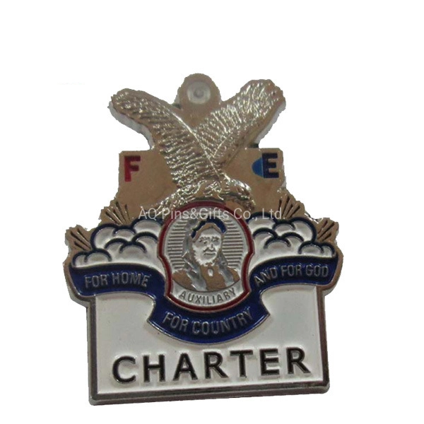 Customized Metal Badge in Golden Color with Magnet on Back (294)