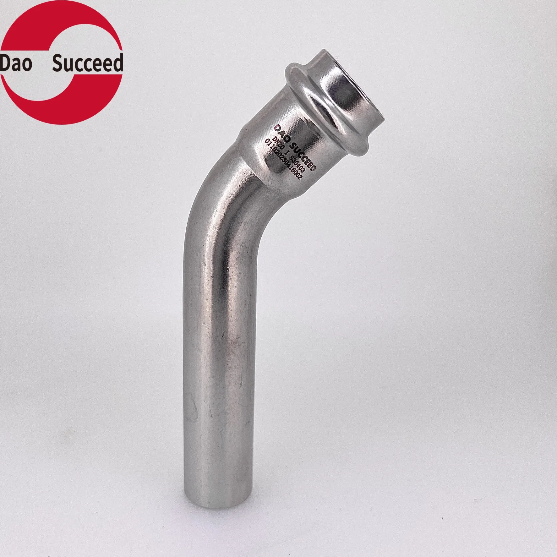 Original Factory 304 316L Stainless Steel V Polish or Pickling 45 Degree Bend with One Plain End for Water Pipe System