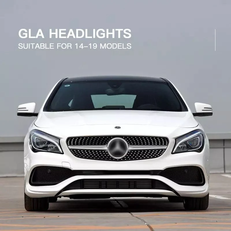 مجموعة المصباح الأمامي المعدلة من نوع Mercedes-Benz CLA 2014-2019 ذات الجودة العالية إشارة الانعطاف أثناء النهار المصابيح الأمامية الجديدة W118