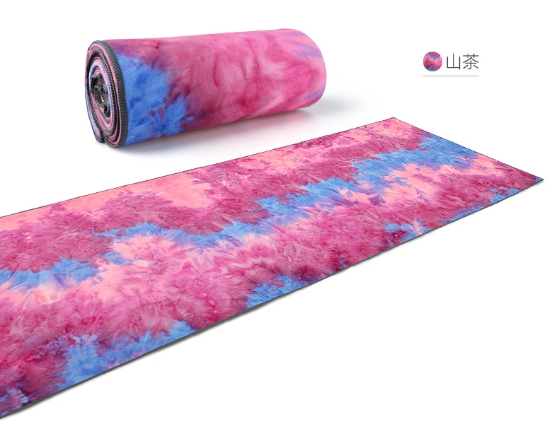Tie Dye Textile Antideslizante absorbente de sudor caliente Toallas de microfibra de Yoga