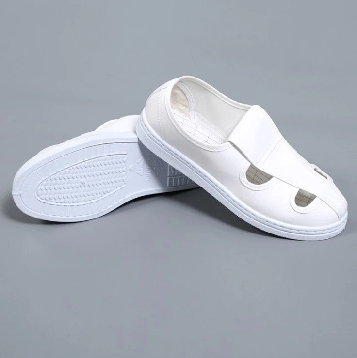 Conco PVC Canvas Weiß Sicherheit ESD Vierloch Mesh Schuhe antistatisch Für Reinraum Electronic Factory