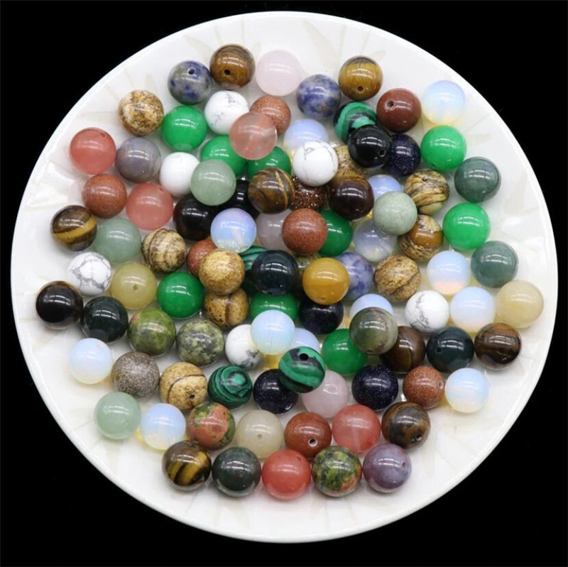 Crystal Agate Semi-Precious Stone Bagel Colorful Nostalgic Circle Jewelry Accessories Loose Beads