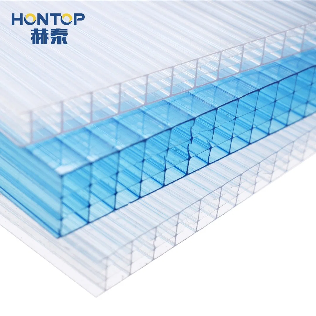 6mm 8mm 10mm 12mm Transparent UV-Schutz Multiwall Hollow PC Blatt