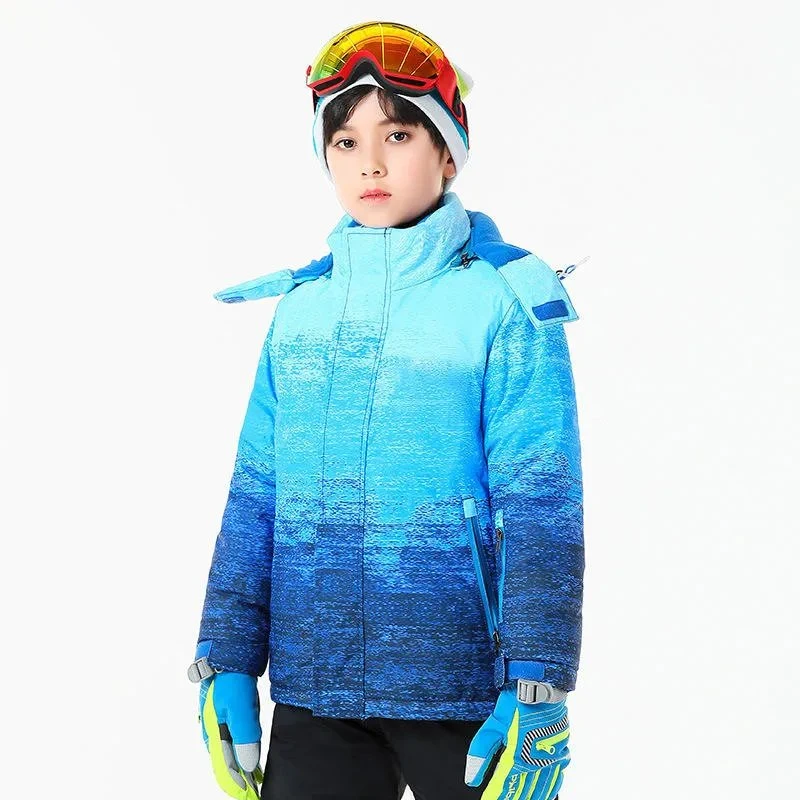 Children's Ski Suit, Thickened Warm Snowsuit, Waterproof and Windproof Ski Jacket and Pants