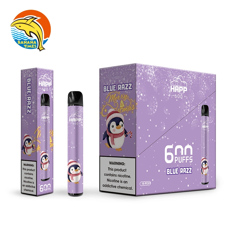 Bananaties frutas sais NIC Bar sabor puff Vape Stick Plus 1: Happ600 Mini Disposable/Chargeable e cigarro