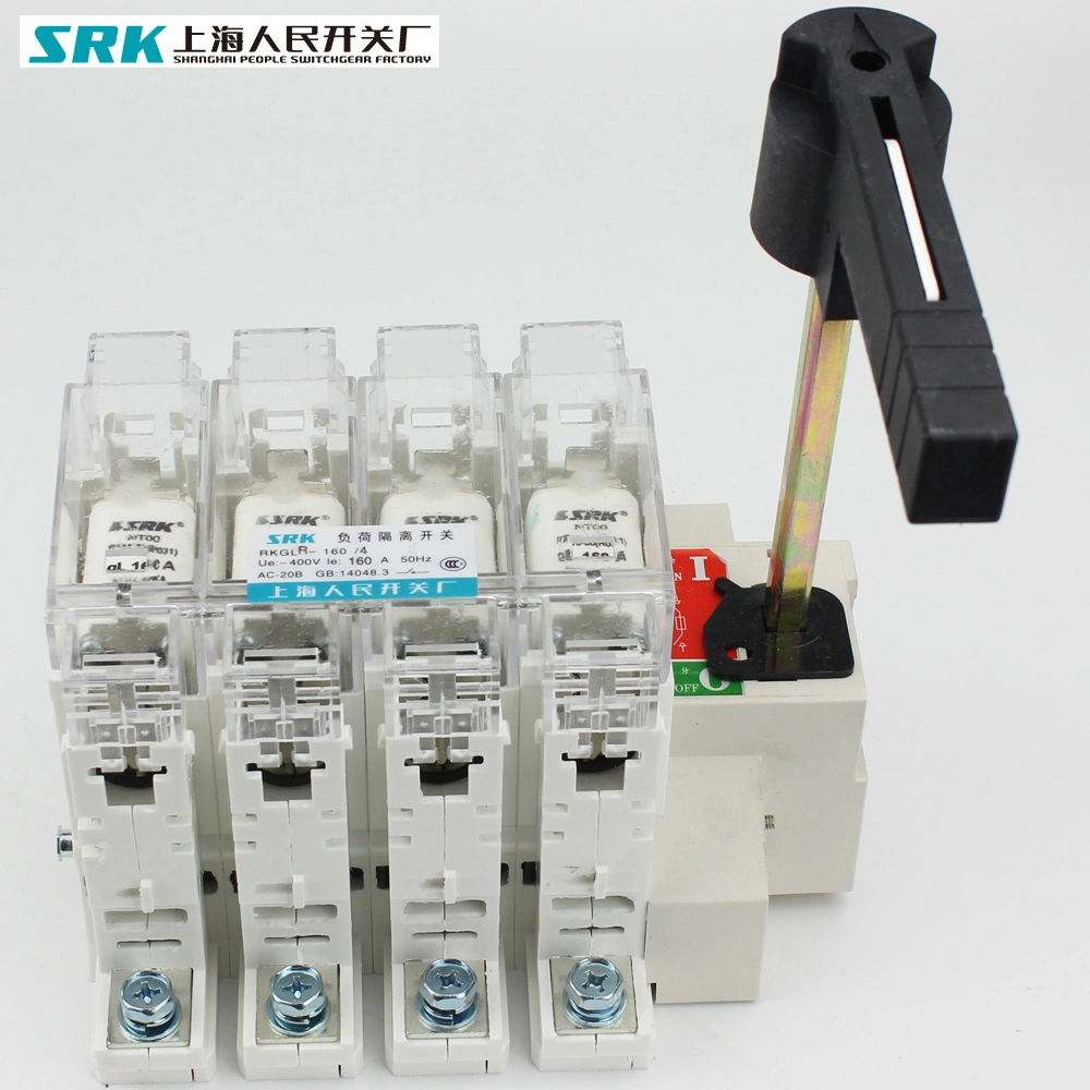 Factory Supply 63A 100A 250A 400A 630A 800A 1250A 3 Pole 4 Poles 3 Phase Fused Isolator Switch