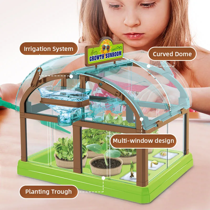 Kid Science Toys Experiment Kit Educational Mini Natural Plants Solar Garden Toy Greenhouses Green Houses Novelty Toys