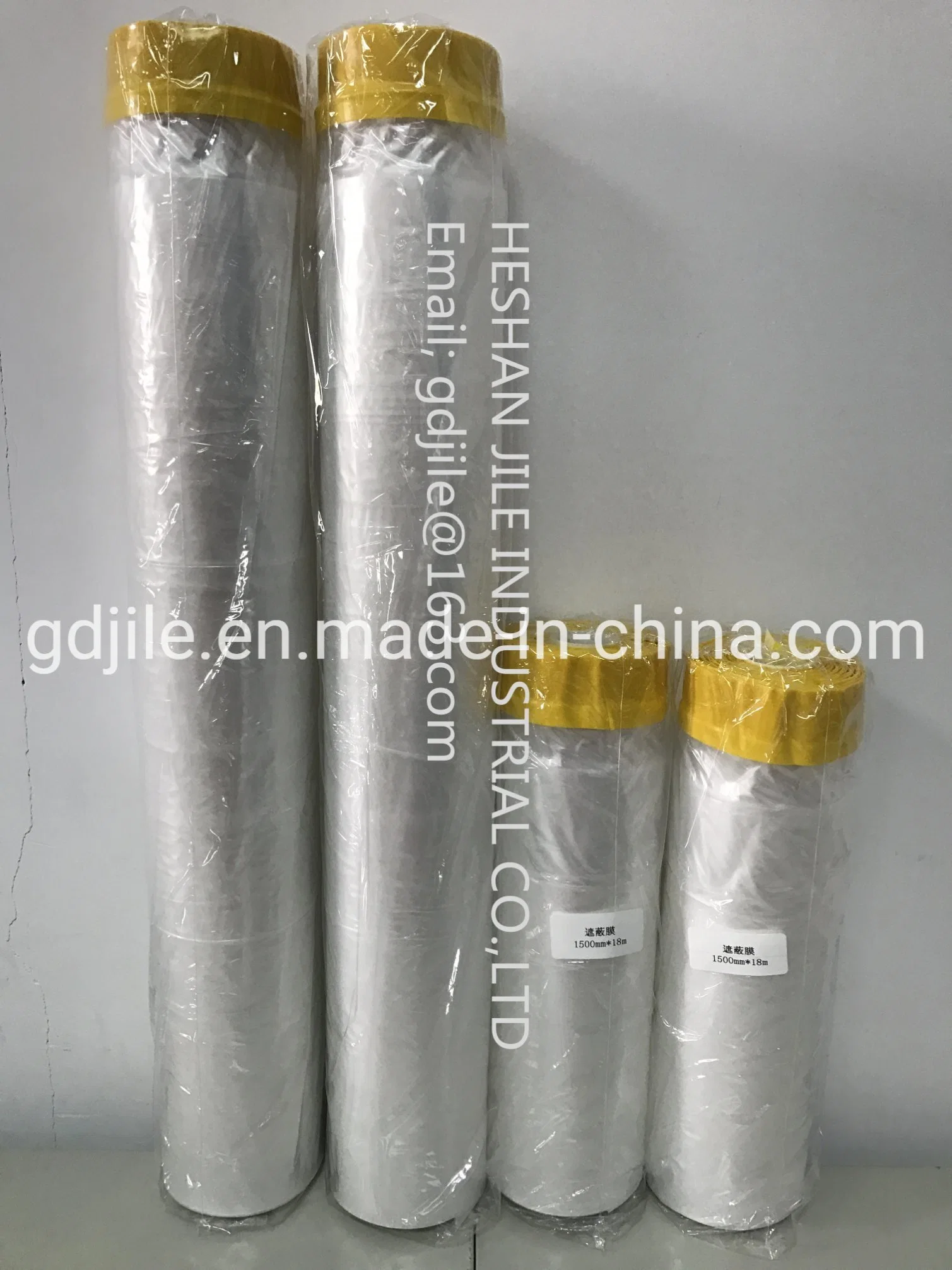 High Temperature Resistant PVC Pre-Taped Masking Film for Car Fine Line Painting