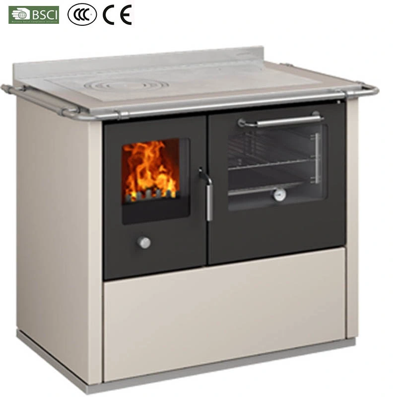 European Quality Freestanding Wood Burning Cooking Stove with Oven