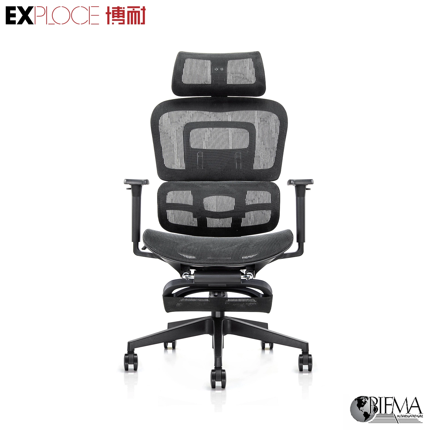 Personalización de muestra Inicio Reclining Lift Roting altura ajustable cómodo ordenador Escritorio ergonómico Mobiliario de oficina con reposapiés malla sillas