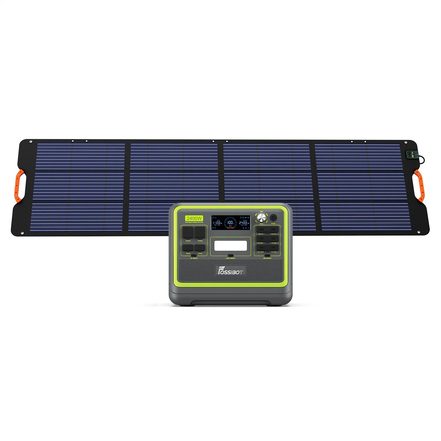 Portátil plegable Fossibot Monocrystalling Silicons IP67 Resistente al agua 200W panel solar con 3 en 1 Cable conector Mc4