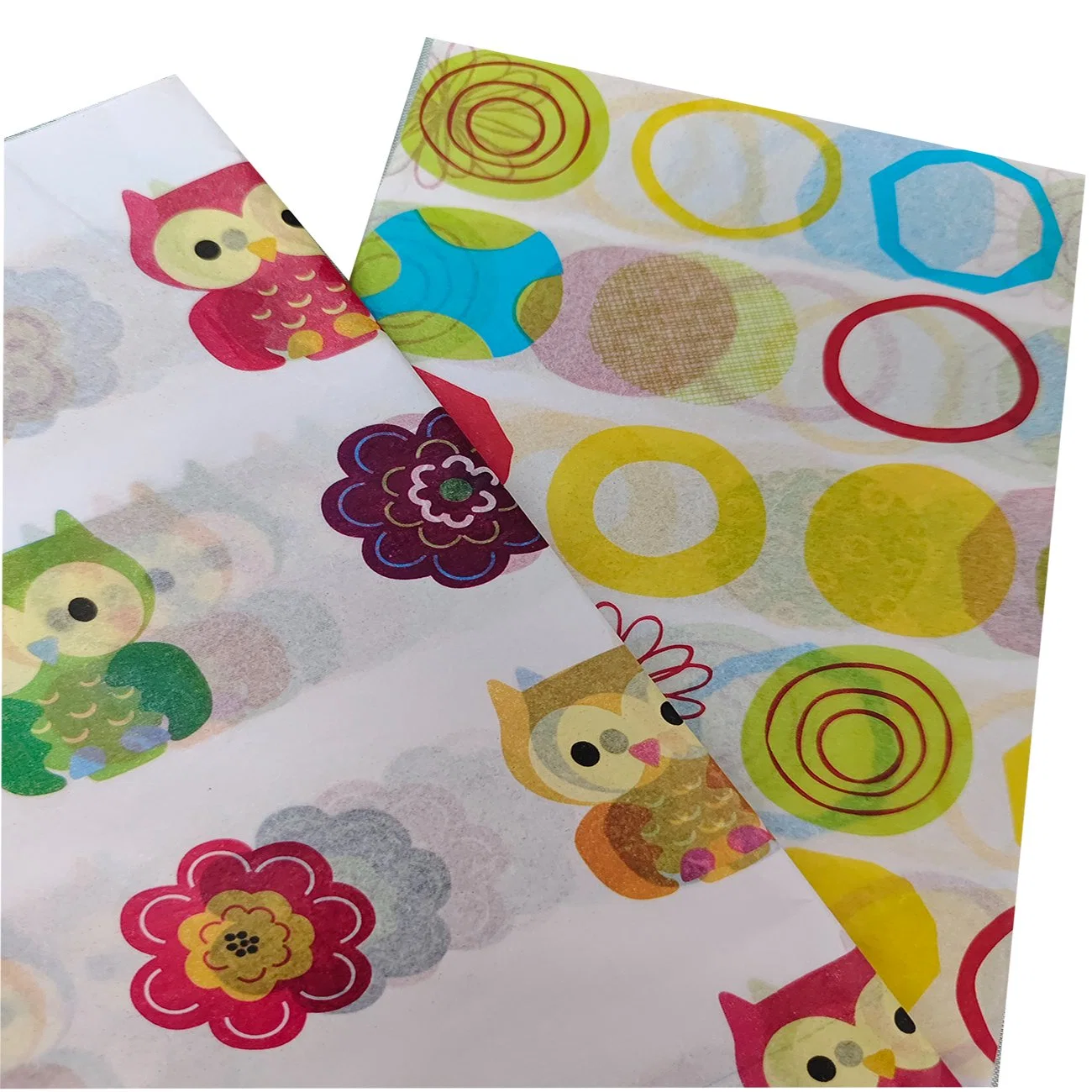 Logotipo do tecido impresso papel de embrulho tecido de cor padrão de adoráveis de papel de embrulho