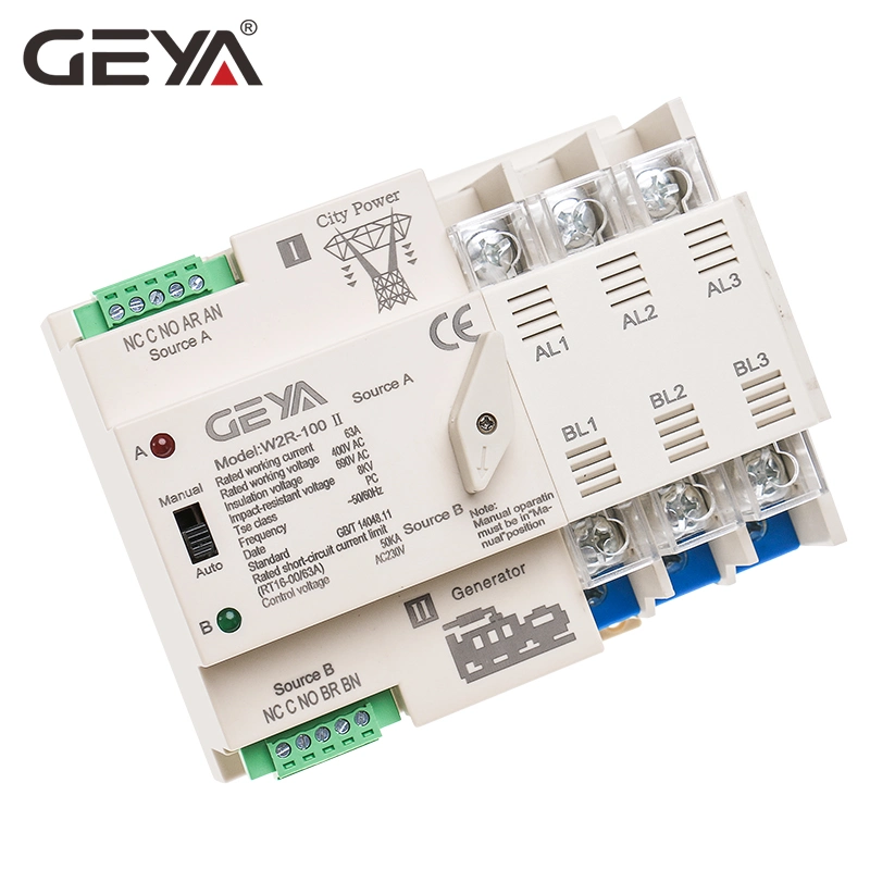 Dual 200 AMP Generator Geya Standard Box Home RV Transfer Switch