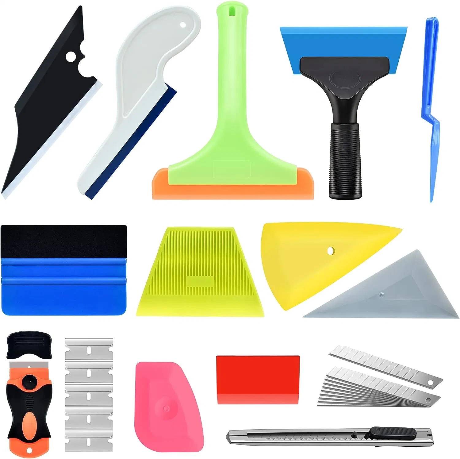 Tinting Squeegee Kit para aplicación de instalación de lámina de 14pcs