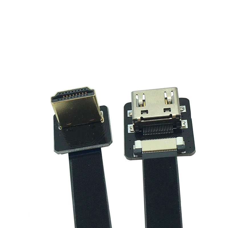 Fpv 90 Degree up Angle HDMI Type a Male to HDMI Female HDTV Flat Cable