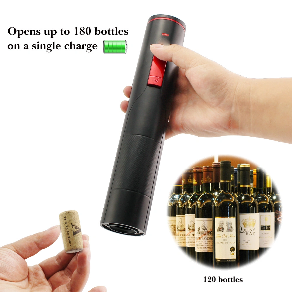 Haut vendeur Wine Aerator Corkscrew Electric All Black portable Size Ouvre-bouteille