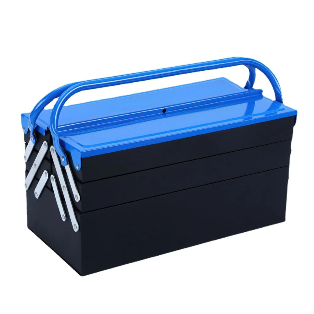 3-Tier Heavy Duty Hardware Organizer Steel Tool Box with Cantilever Trays