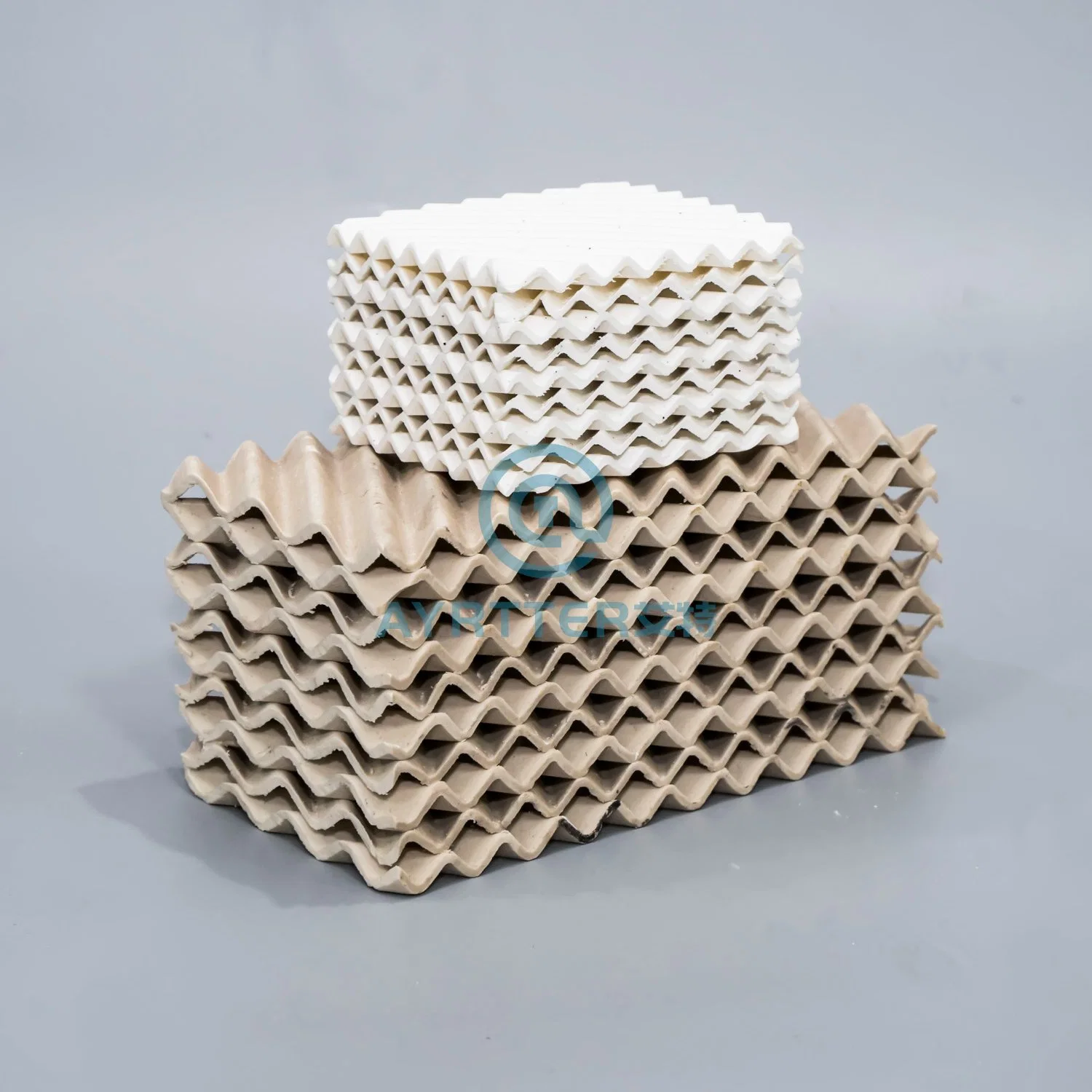 Ceramic Corrugated Structured Packing with Hole for Sulphuric Acid Absorption Column Tower
