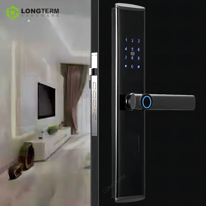 بطاقة تعريف الهوية اللاسلكية (WiFi Tuya Code) قفل الباب الذكي ببصمة الإصبع (Fingerprint Smart Door Lock)