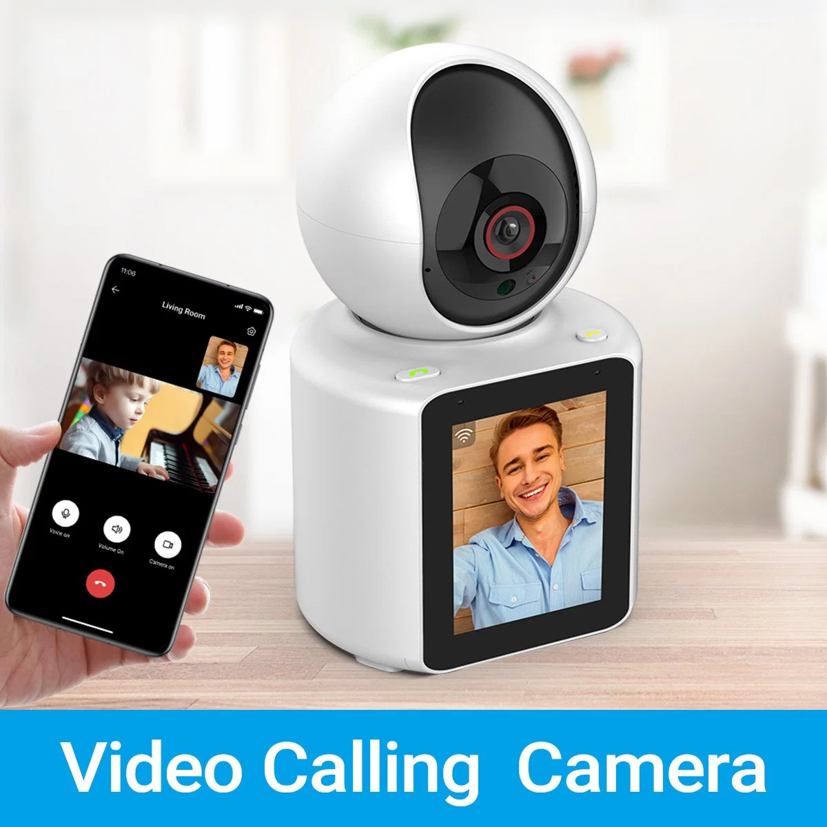 Two-Way Video Camera 2.8-Inch Screen Camera Can Actively Call The Cell Phone 360&deg; Smart Security Camera