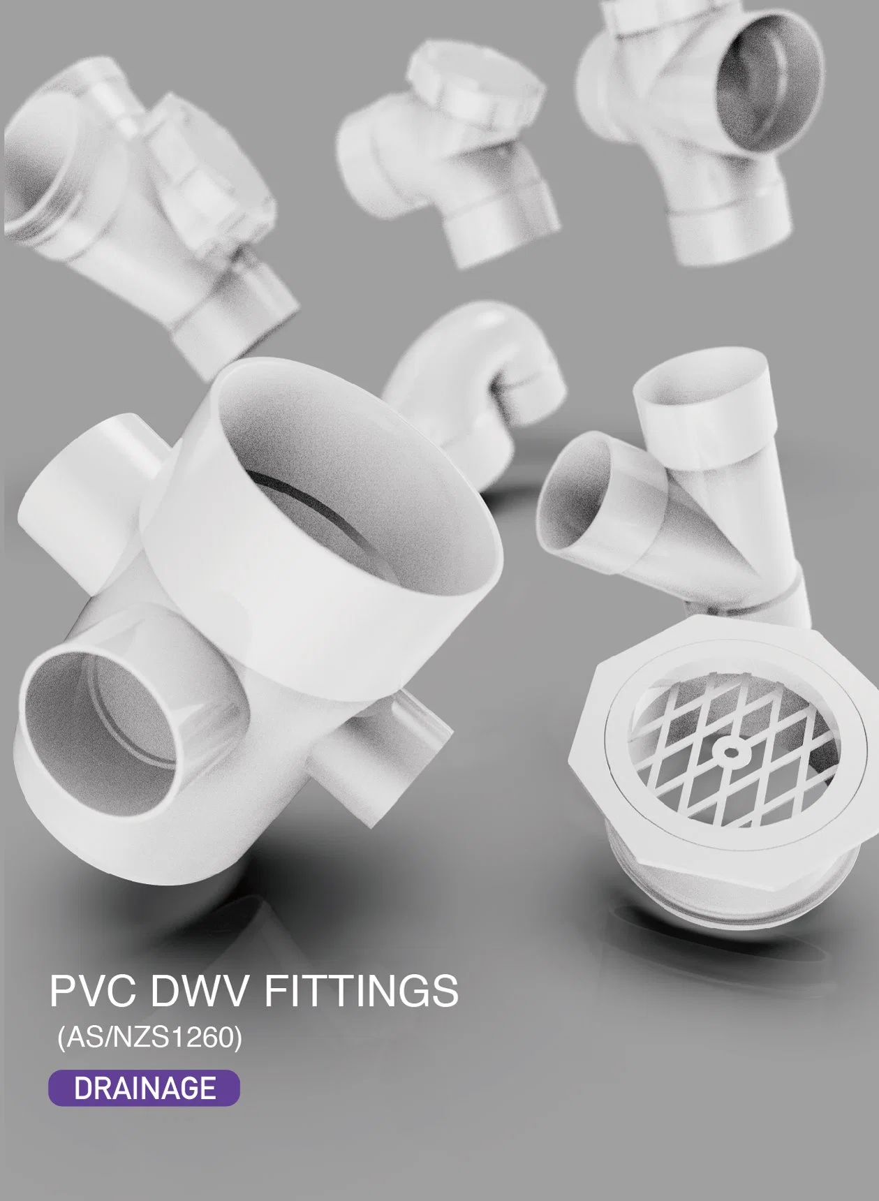 Era UPVC Watermark Dwv Drainage Fittings AS/NZS1260 Easu Clean Shower Waste