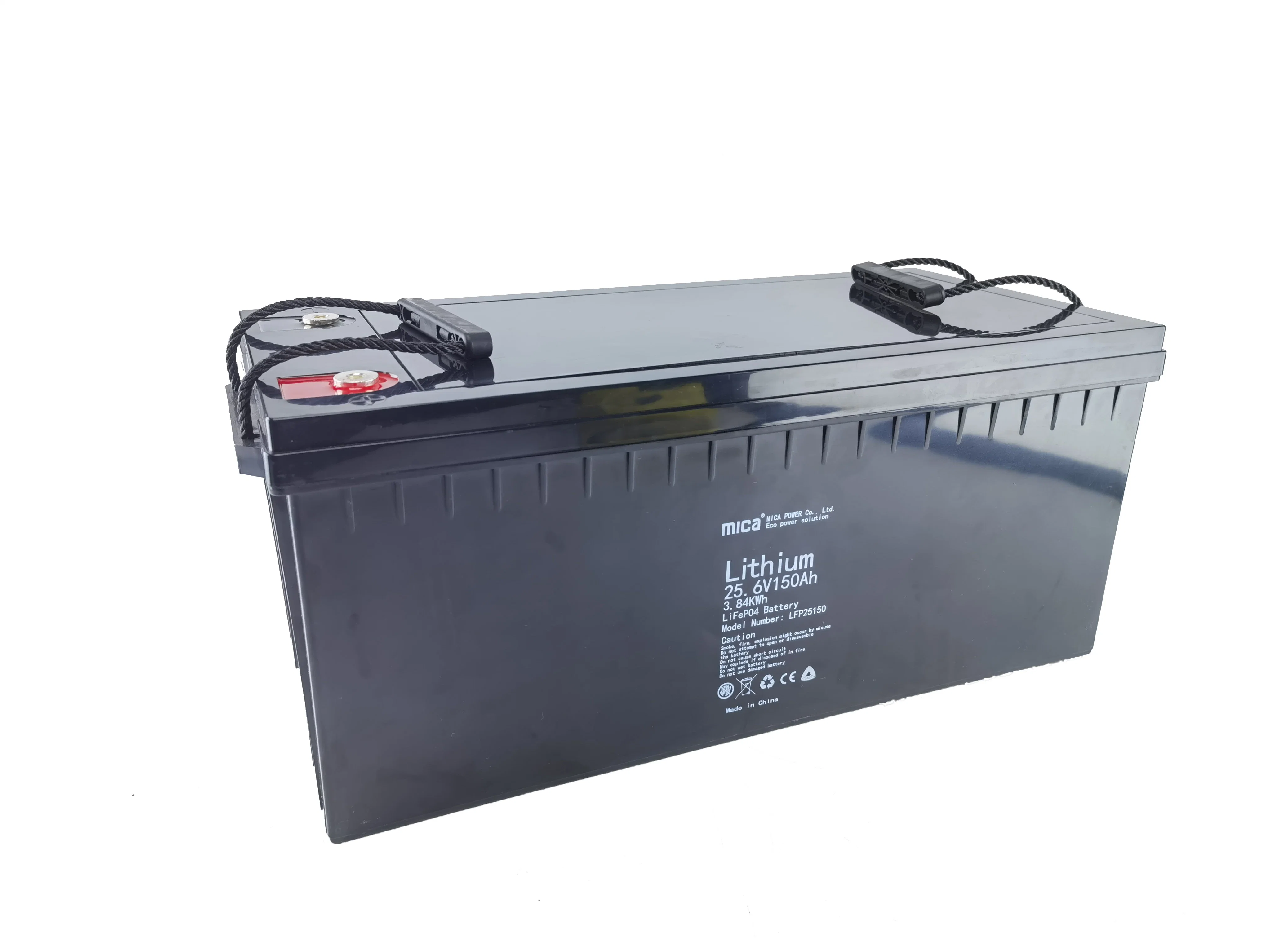 Batería recargable 24V 25,6V 150ah LiFePO4 con aprobación CE y UL Con BMS para sistema Solar/Marino/RV/Solar