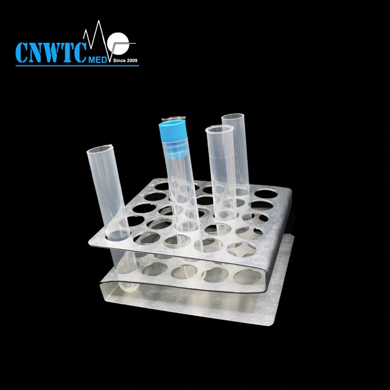 Medical Multi-Use 25-Well Z Shape Metal Stainless Steel Test Tube Rack