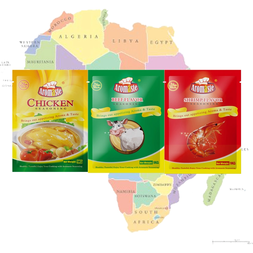 Serviço OEM pó de tempero de frango/carne/camarão para alimentos africanos