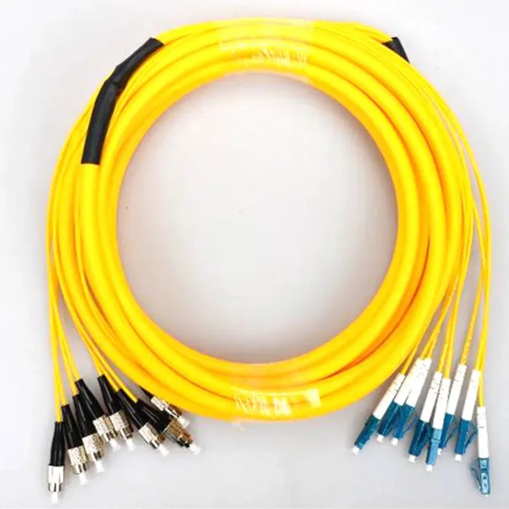 4 6 8 12 16 24 48 Core Multi Fiber Optic Patch Cord Bunchy Type Single Mode Multimode Indoor Breakout Armored Cable