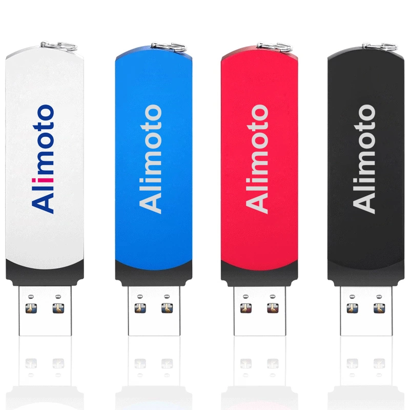 Unidad flash USB de torsión metálica personalizada de alta velocidad y capacidad real USB 2,0